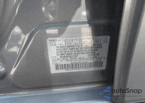 2017 Nissan Sentra S from USA, damaged, VIN 3N1AB7AP3HY315267